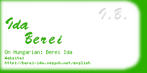 ida berei business card